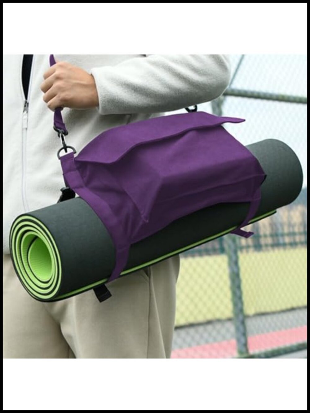 Yoga Mat Bag Oxford Cloth Adjustable Strap Zipper Pocket Fitness